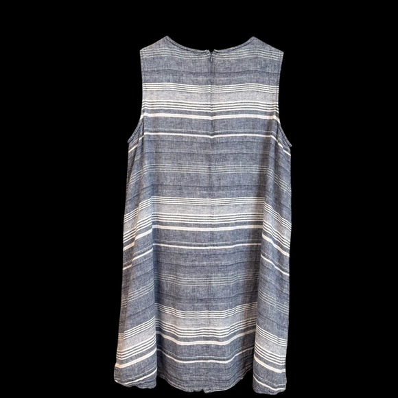 BeachLunchLounge Stripe Linen Cotton Shift Lined Dress XL #301 - Picture 2 of 8